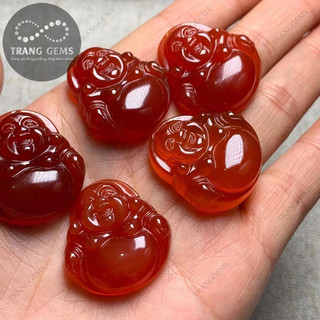 Mặt dây Di lặc đá mã não (tặng dây đeo và hộp đựng)