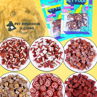 Bánh thưởng cho chó funnyu thịt viên nhiều hương vị gói 100g