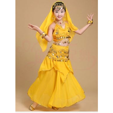 🍄 Trang Phúc Múa Bụng Cho Bé. Váy Múa Ấn Độ Alibaba Đủ Phụ Kiện Vòng Tay,  Vòng Tai, Vòng Cổ