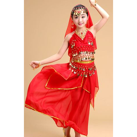 🍄 Trang Phúc Múa Bụng Cho Bé. Váy Múa Ấn Độ Alibaba Đủ Phụ Kiện Vòng Tay,  Vòng Tai, Vòng Cổ
