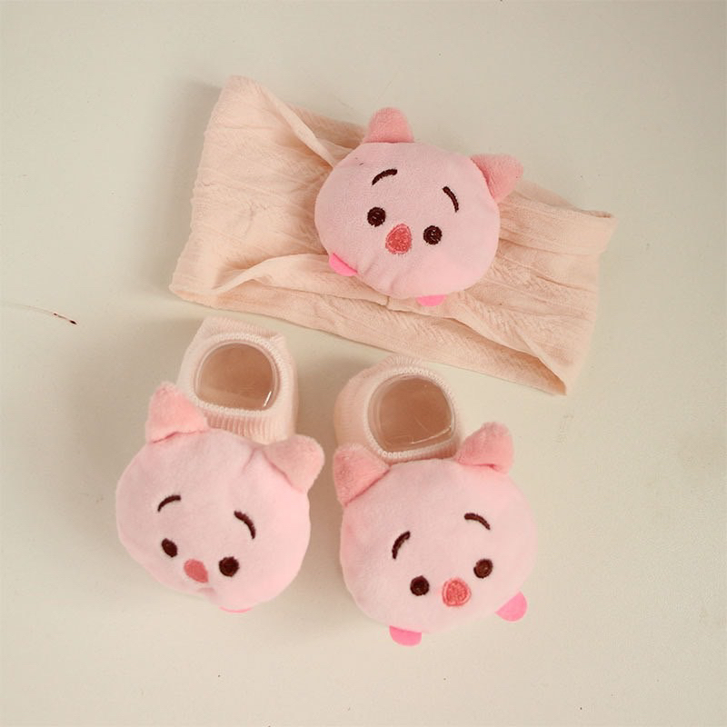 Bộ mũ tuban kèm giày tất đáng yêu cho bé từ sơ sinh