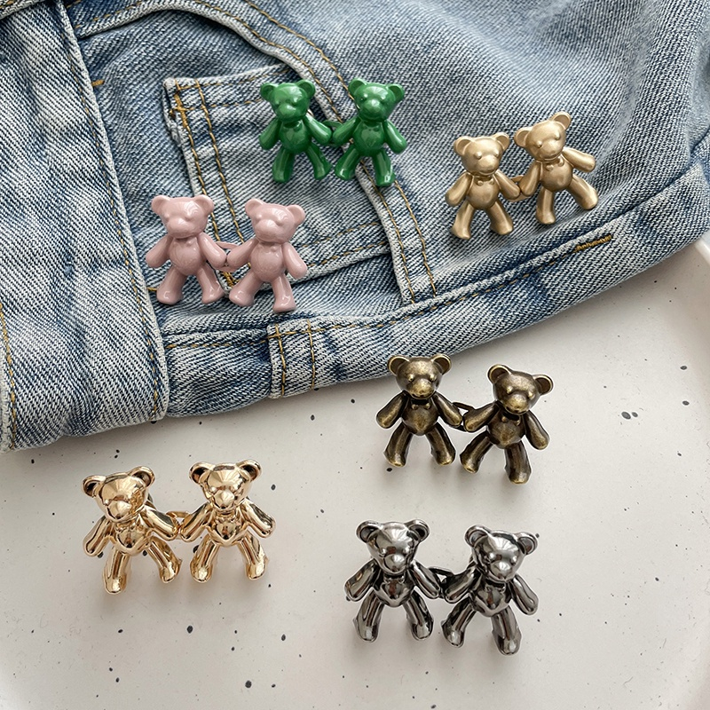 Ghim Cài Quần 1 BÊN, Cài áo Hình Gấu Dễ Thương Cho Quần Jean 2023