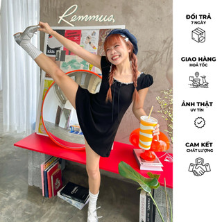 Đầm đen phối ren Remmus dành cho nữ