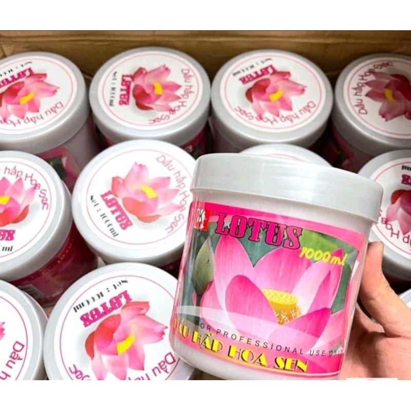 Kem ủ tóc , Hấp dầu  Hoa Sen LK siêu mềm mượt , 1000ml