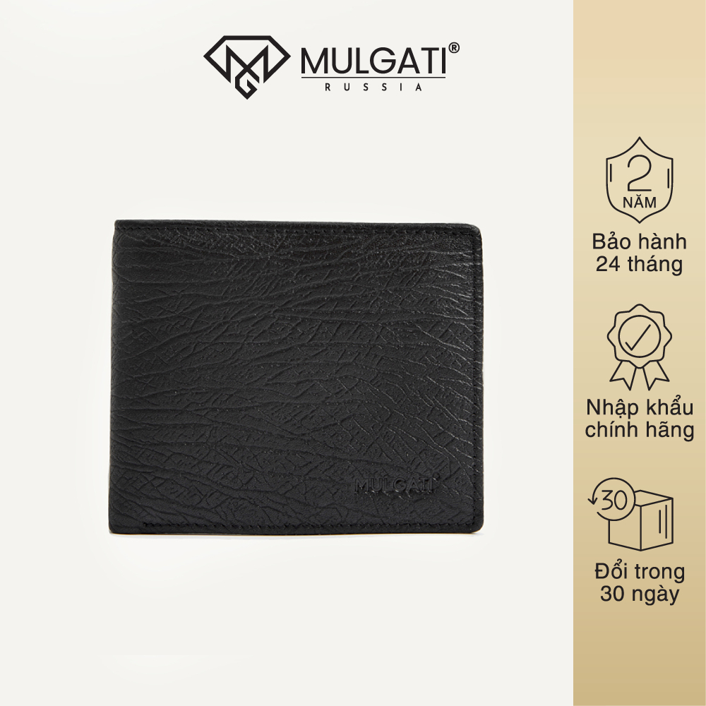 Ví da bóp da nam MULGATI Black Leather Wallet - VD015