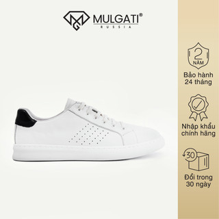 Giày thể thao nam MULGATI Active Sneaker da trắng dập lỗ - 8090