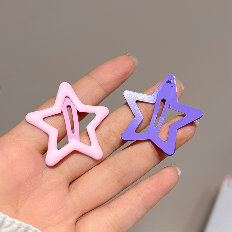Set 3 kẹp ngôi sao theo tone màu 4cm dễ thương tiện dụng- kẹp tóc mái - Selenshop
