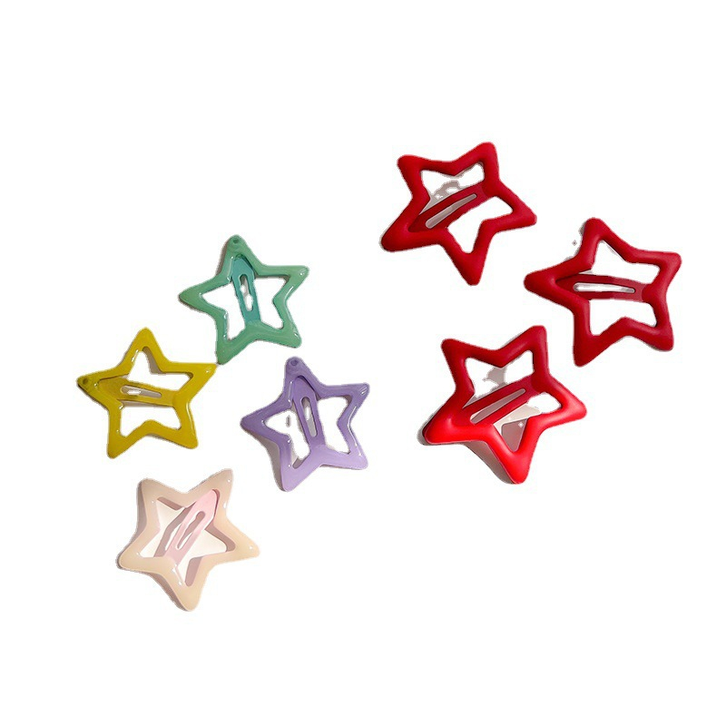 Set 3 kẹp ngôi sao theo tone màu 4cm dễ thương tiện dụng- kẹp tóc mái - Selenshop