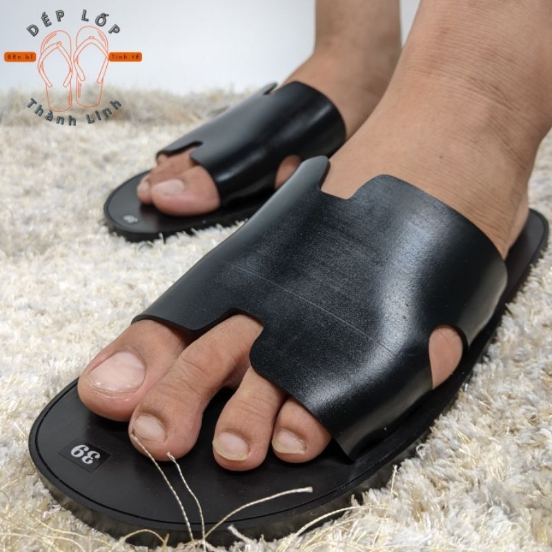 Dép chữ h nam, dép cao su làm từ lốp máy bay siêu bền.