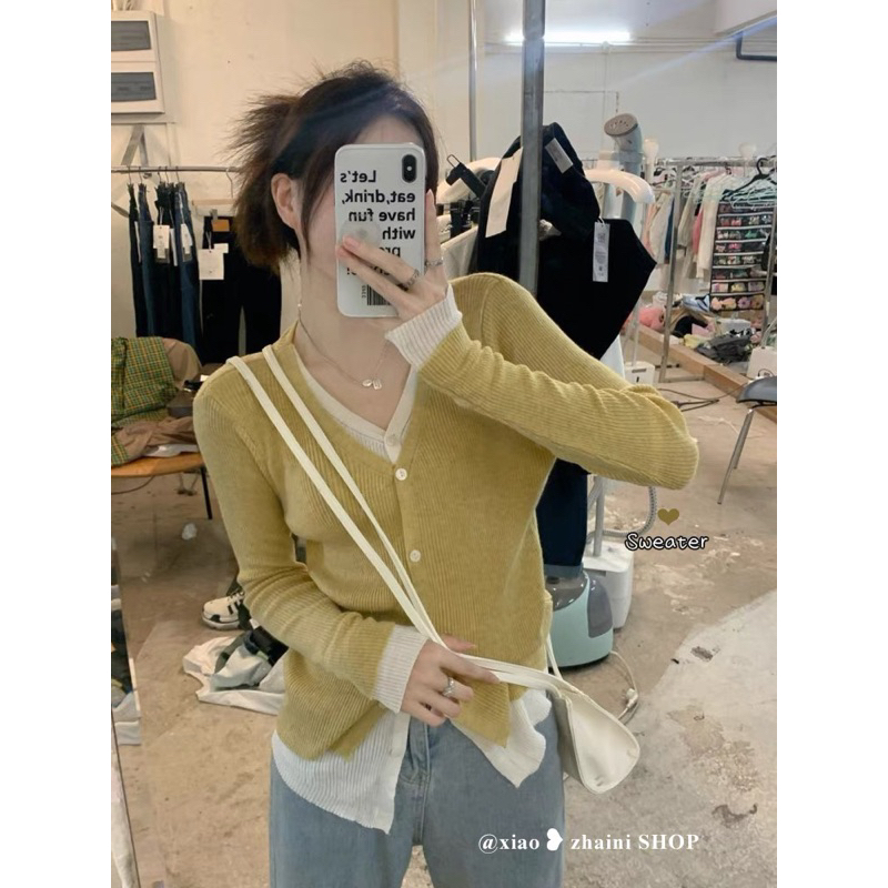 Áo Cardigan thun gân 2 lớp dáng ngắn Lilis roo