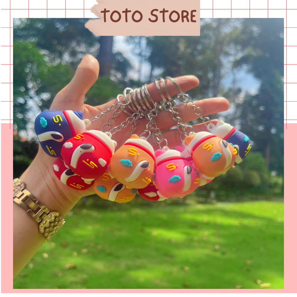 MÀU NGẪU NHIÊN - Móc Khóa Mèo Thần Tài Phong Thủy Nhiều Màu, Làm Quà Tặng Ý Nghĩa