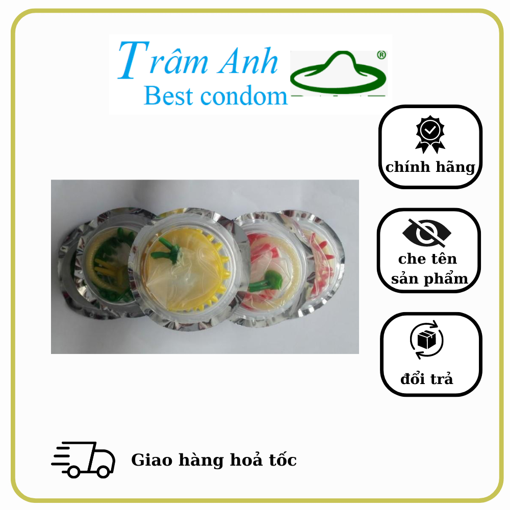 Bao cao su Runbo Siêu gai ,tăng kích thích, kéo dài thời gian,hộp 1 chiếc