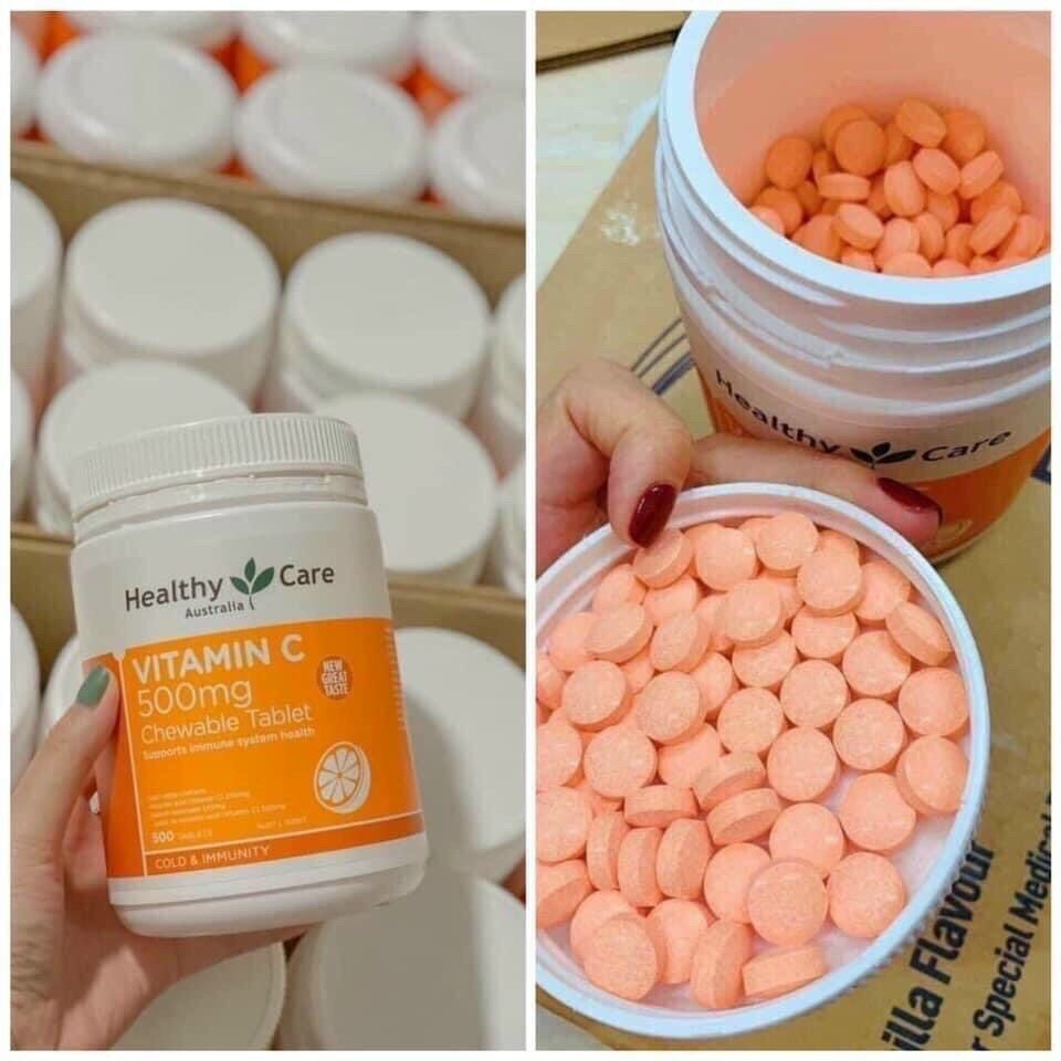 Viên uống bổ sung vitamin C Healthy Care Vitamin C 500mg 500 viên