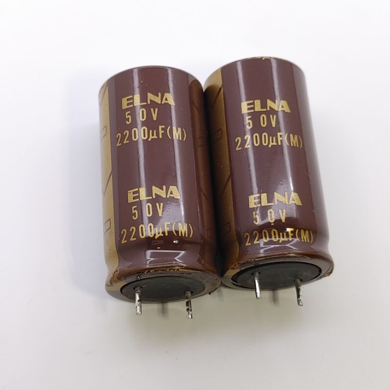 cặp tụ điện Elna Silmic 2200uF 50V tháo máy (giá 2 con)