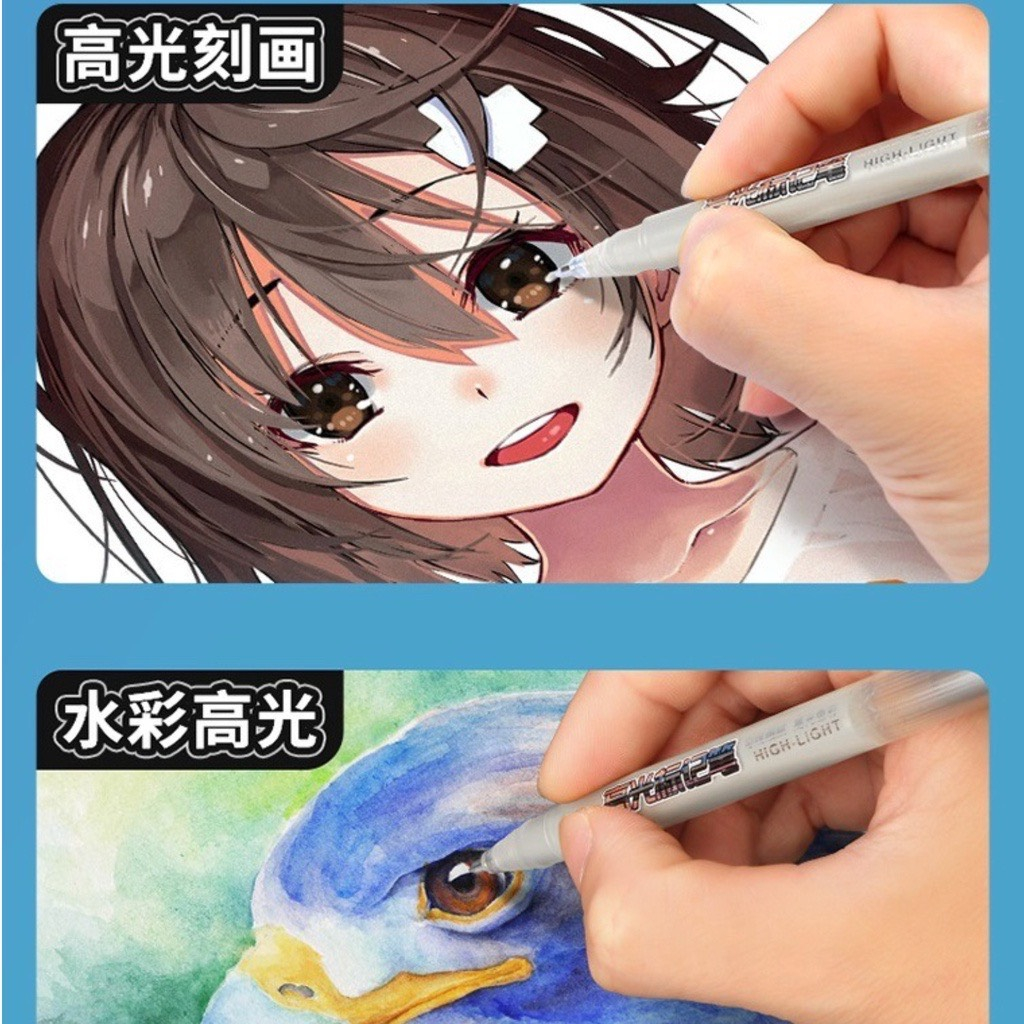 Bút màu nhũ Baoke PC3538 1.0mm  dành cho trang trí sổ lưu bút đánh dấu độc đáo tiện lợi