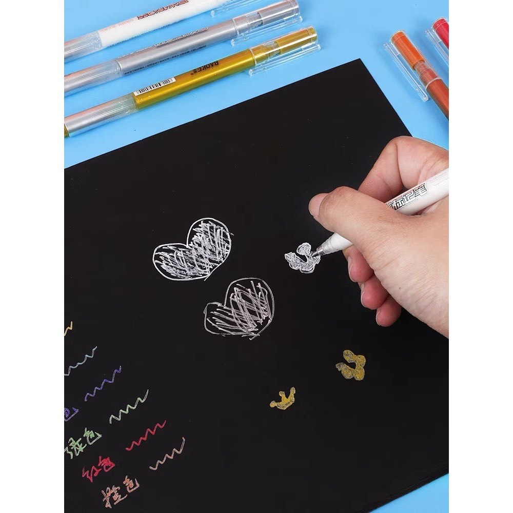 Bút màu nhũ Baoke PC3538 1.0mm  dành cho trang trí sổ lưu bút đánh dấu độc đáo tiện lợi