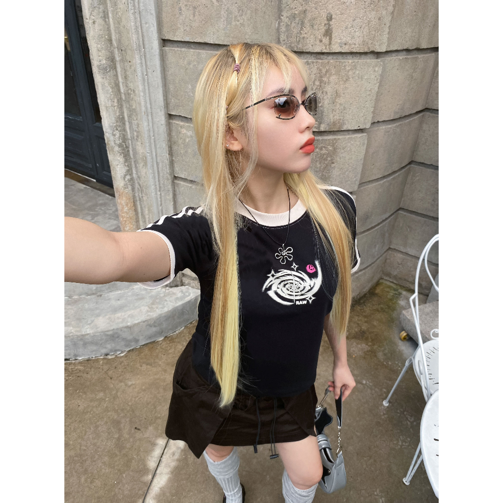 Áo Thun BabyTee Eyecosmic Graw / Black Cream Line
