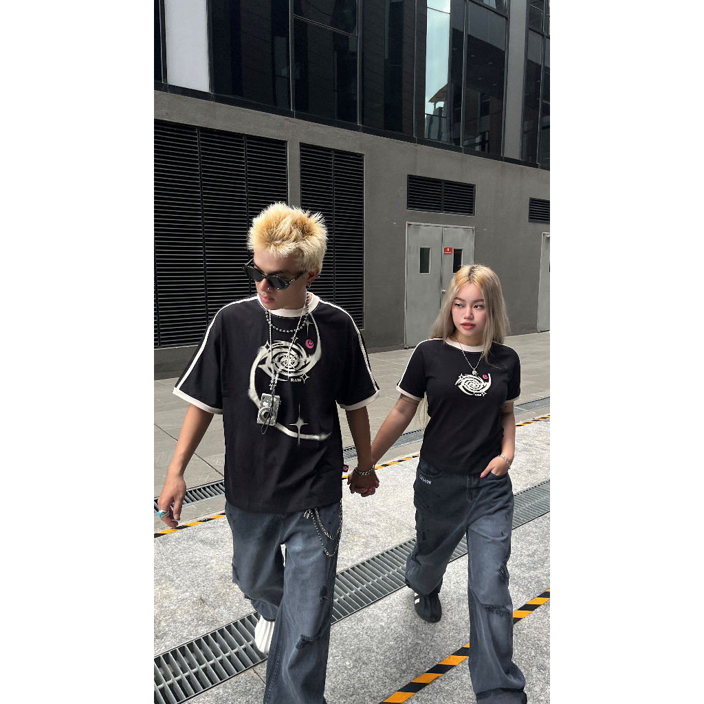 Áo Thun BabyTee Eyecosmic Graw / Black Cream Line