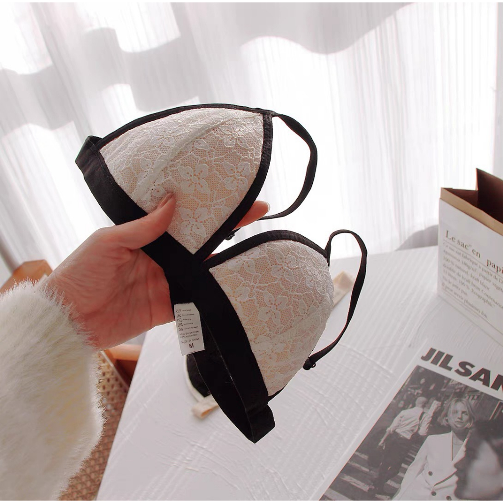 Áo Ngực/ Áo Bra Ren Hoa Mềm Đệm Mỏng 2 Dây Siêu Sexy Quyến Rũ 7322