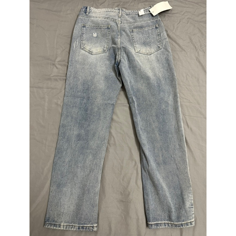 Quần Jeans "DREW House x FireOnFire" Tapered Leg Vintage Bleach Wash.