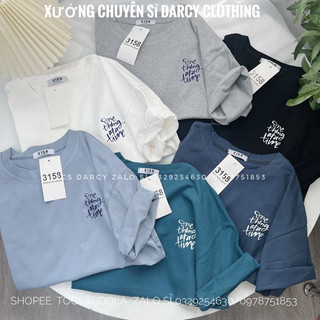 Áo thun tay lỡ One thing at a time form rộng nam nữ cotton khô