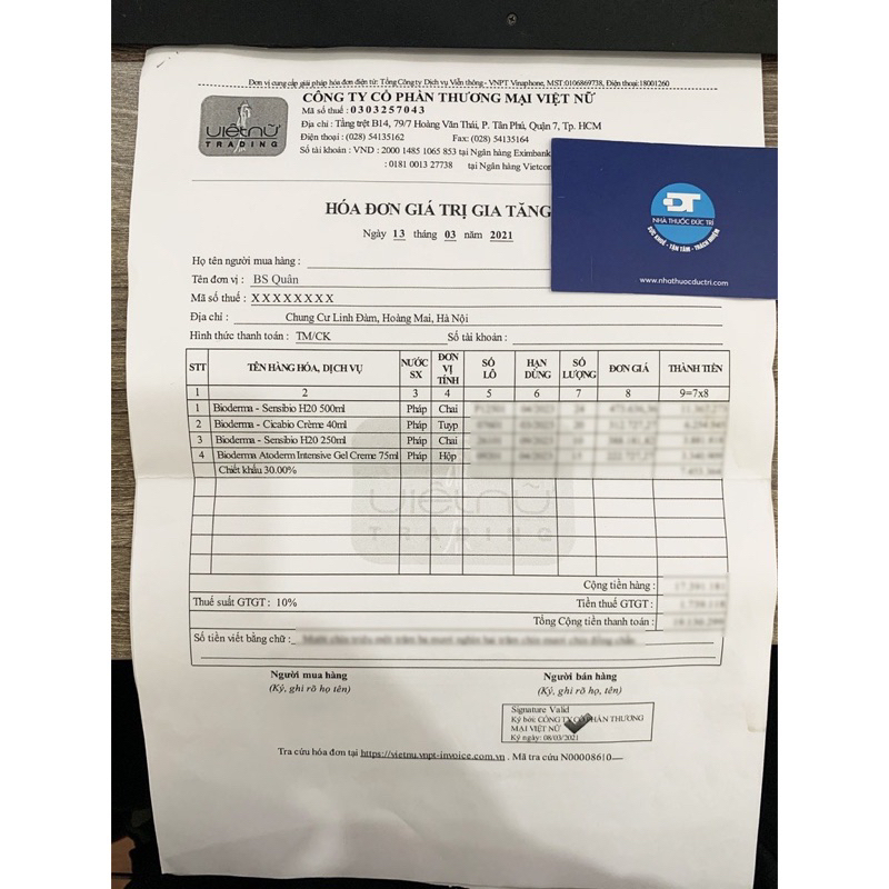 Nước Tẩy Trang BIO Dành Cho Da Dầu Và Da Nhạy Cảm 500ml Chính Hãng Pháp