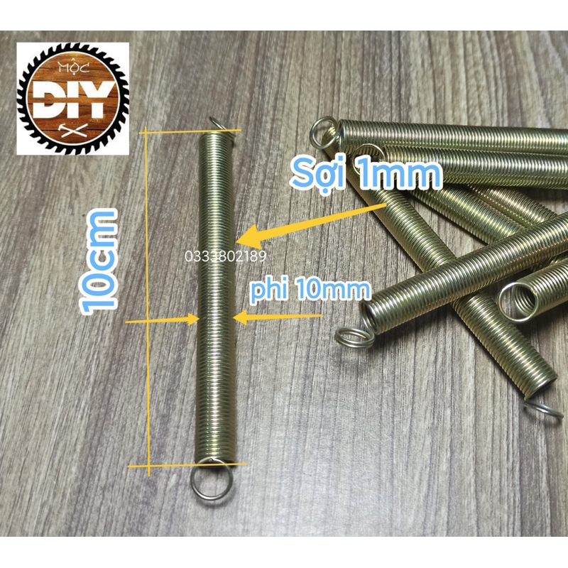 LÒ XO KÉO PHI 10, DÀI 100mm, sợi 1mm