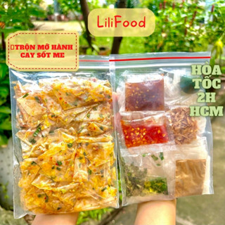 Bánh Tráng Rìa Dẻo Trộn Mỡ Hành Cay Sốt Me Muối Tôm Siêu Ngon-Lilifood