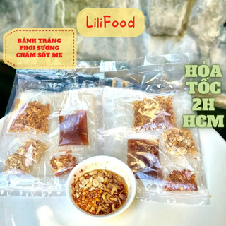 Bánh Tráng Phơi Sương Bánh Dẻo Chấm Sốt Me Hành Phi Đậu Phộng Siêu Ngon LiliFood