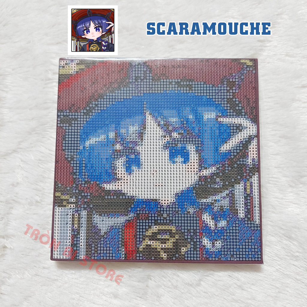 Tranh đính đá Genshin Impact 20 x 20 cm Scara, Ayato, Xiao, Kazuha, Zhongli, Diluc, Childe, Tighnari,...