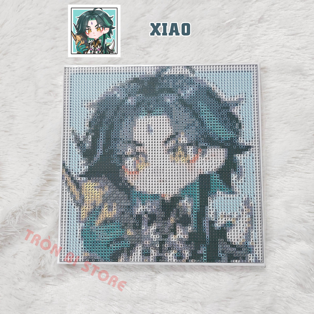 Tranh đính đá Genshin Impact 20 x 20 cm Scara, Ayato, Xiao, Kazuha, Zhongli, Diluc, Childe, Tighnari,...