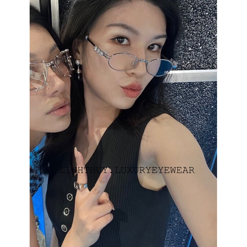 Kính mắt vintage charm khuyên pierced02 cao cấp tặng kèm fullbox cao cấp