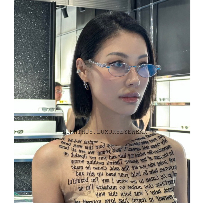 Kính mắt vintage charm khuyên pierced02 cao cấp tặng kèm fullbox cao cấp