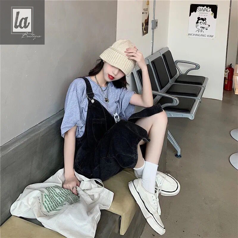 Yếm đầm jeans xẻ đùi trước forrm rộng bigsize 45kg - 100kg