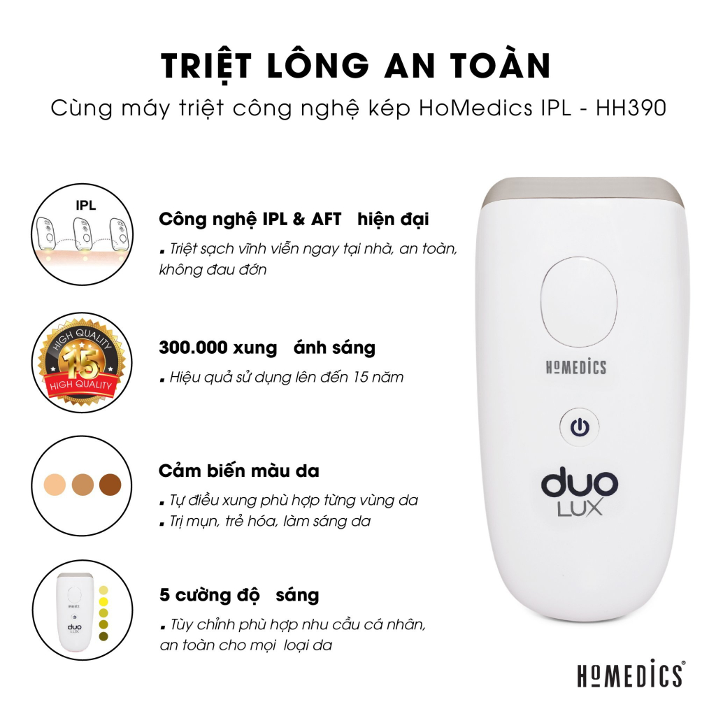 Máy triệt lông cá nhân NanoTime Homedics của Nhật Bản HTBeauty dùng trọn đời, triệt lông k đau rát tại nhà