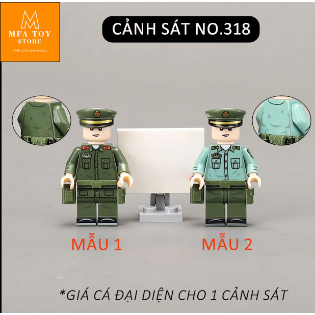 Đồ chơi lắp ráp swat army, mô hình lắp ghép quân sự - Cảnh sát No.318