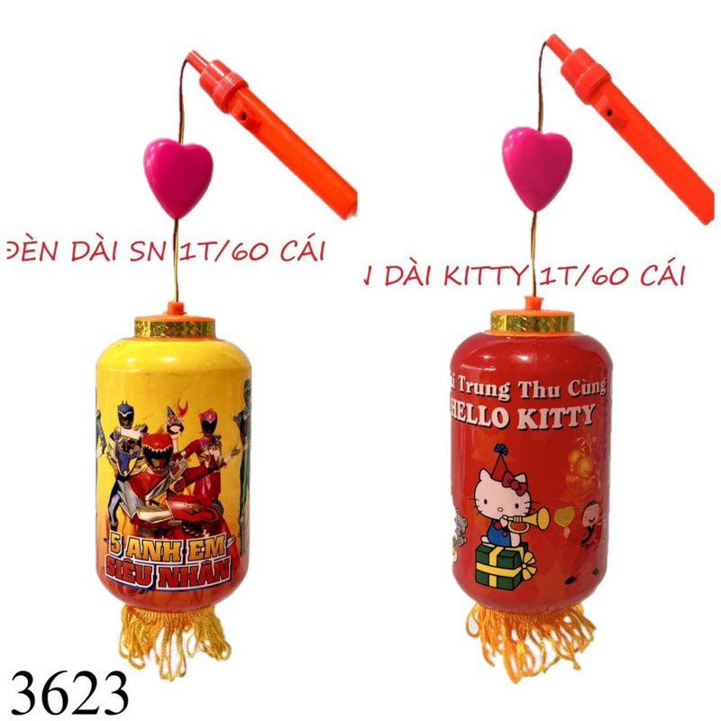 Lồng đèn trung thu cho bé hoạ tiết hình siêu nhân- kitty dài dễ thương