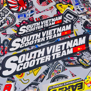 Tem logo decal sticker dán xe máy tem south vietnam scooter team phản quang cao cấp chống thấm nước trang trí xe