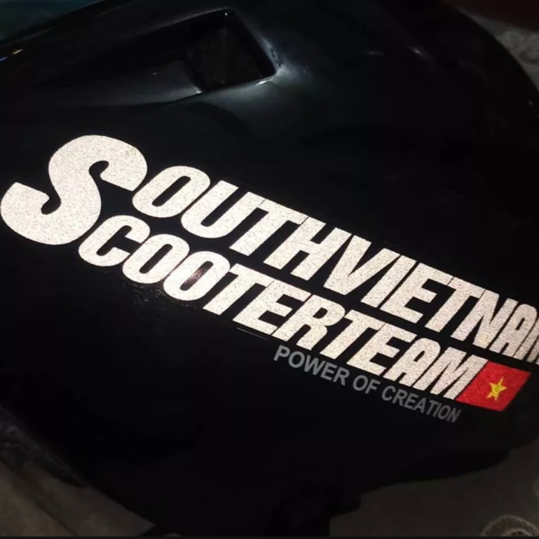 Tem Logo Decal sticker Dán Xe Máy Tem SOUTH VIETNAM SCOOTER TEAM Phản Quang Cao Cấp Chống Thấm Nước Trang Trí Xe
