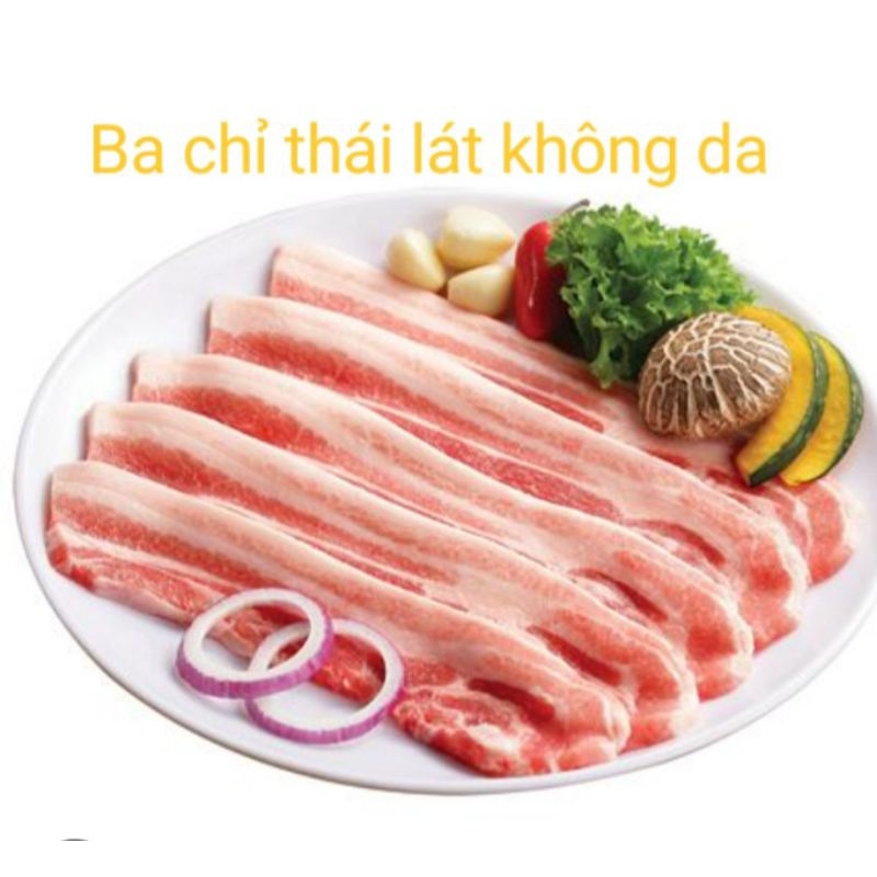 Ba chỉ heo, ba chỉ lợn  thái lát, cắt khúc tươi ngon ,tiện lợi dễ dàng chế biến thành nhiều món ngon.