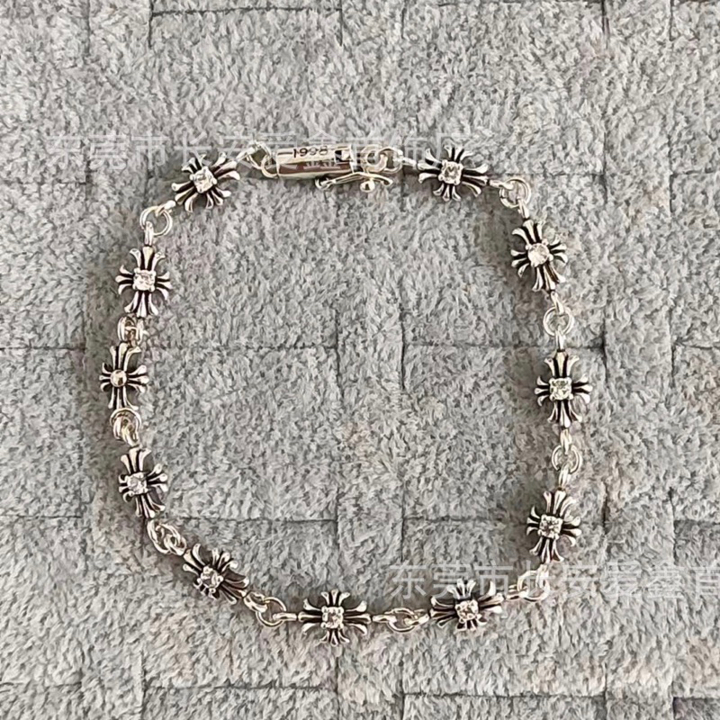 VÒNG TAY CHROME HEART Thánh Giá Nhỏ CH-460 -Lắc tay Hoa Chrome heart Thánh Giá Vàng Bé -Chrome heart bracelet