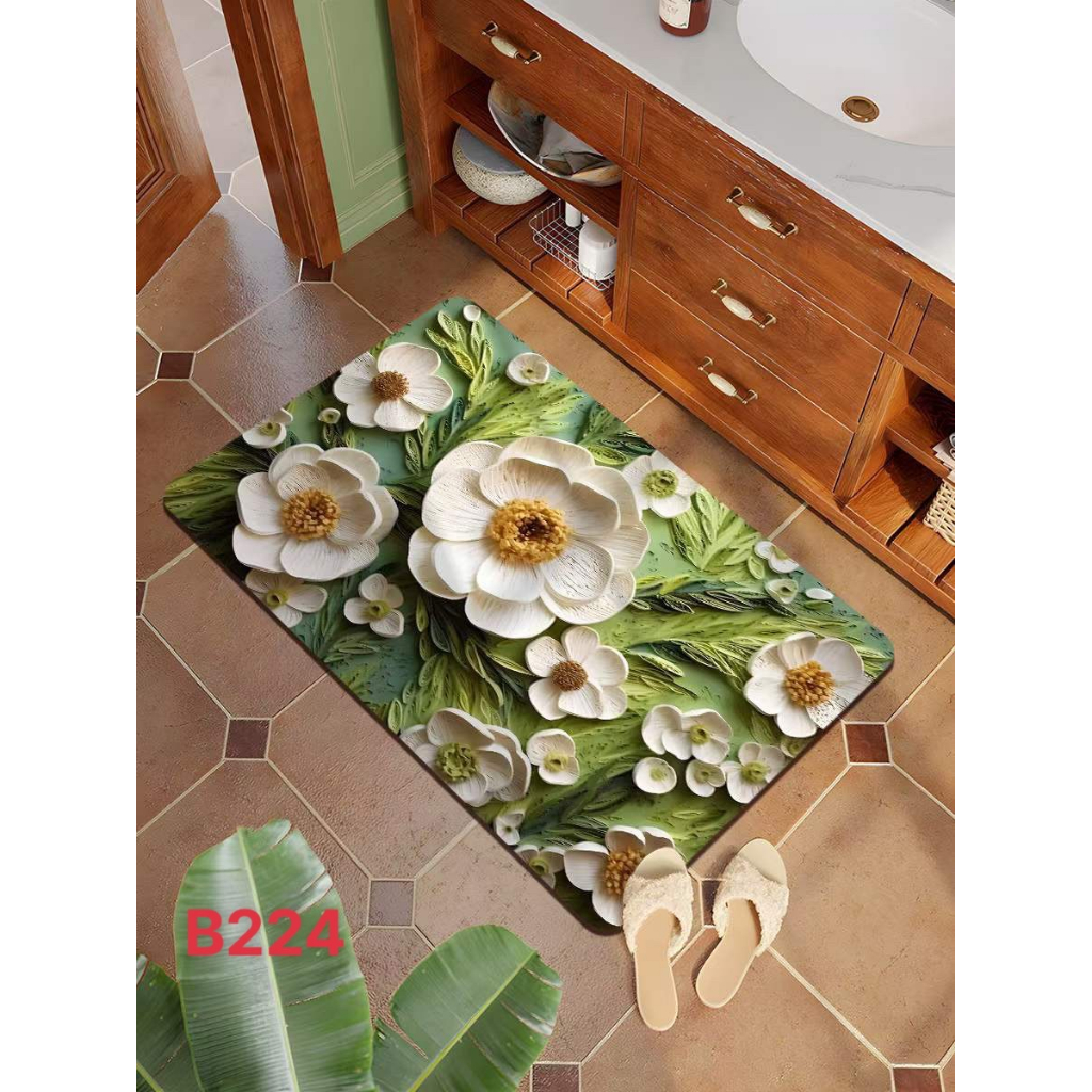 🎉MUA 5 TẶNG 1🎉THẢM CHÙI CHÂN BALI IN 5D CHỐNG SIÊU THẤM NƯỚC, ĐẾ CAO SU CHỐNG TRƯỢT, THẢM LAU CHÂN, DECOR PHÒNG 40X60CM