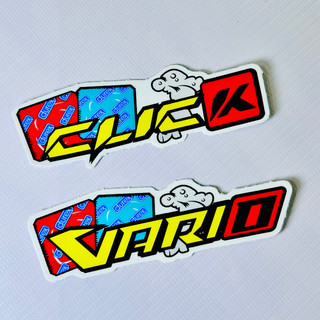 Tem decal lẽ chữ vario click dán xe máy