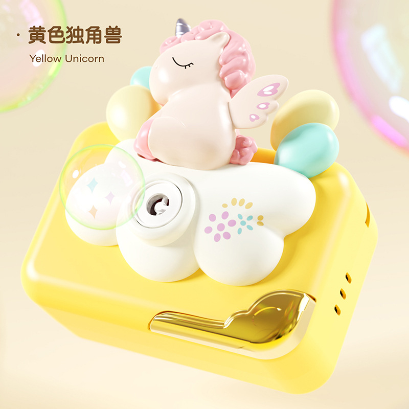 Máy Ảnh Thổi Bong Bóng Hình Thú Heo Hồng/ Unicorn/Phi Hành Gia, Đồ Chơi Thổi Bong Bóng Cho Bé PUKAPI
