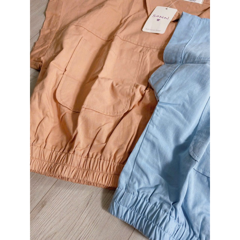 Áo sơmi croptop chun eo siêu xinh