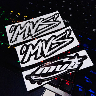 Tem sticker logo mvs dán trang trí xe máy vespa, nón bảo hiểm, xe máy decal chống thấm nước, chịu nhiệt tốt