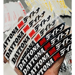 Tem Dán Bánh Mâm Chữ Daytona, Với Hai Phối Màu Trắng Đen