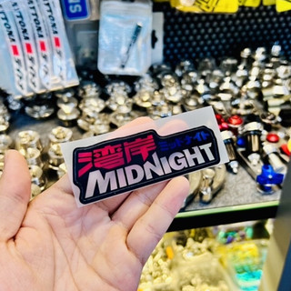 Tem decal sticker Chữ Midnight in trong cao cấp chống thấm nước, dán trang trí xe