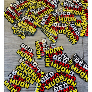 Tem Decal Logo Sticker Cà Khìa Không Cho Mượn Vui Nhộn, Dán Nhiều Vị Trí Khác Nhau v.v