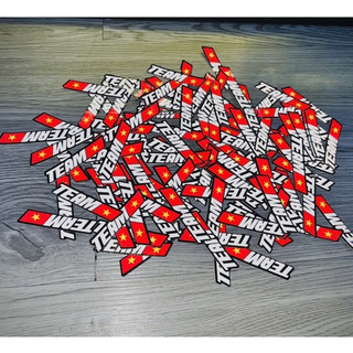 Tem logo sticker racing chữ Team chất liệu decal phản quang chống thấm nước